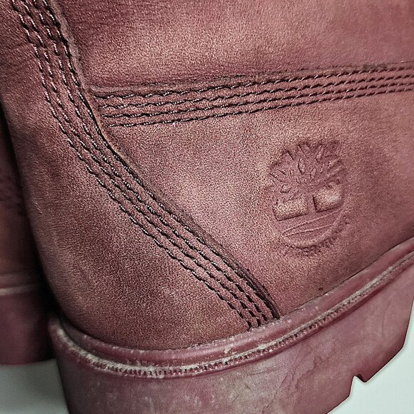 Timberland burgundy waterproof suede boots - Picture 5 of 11